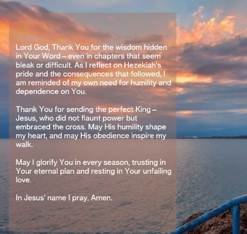 Isaiah 39: prayer with a backdrop